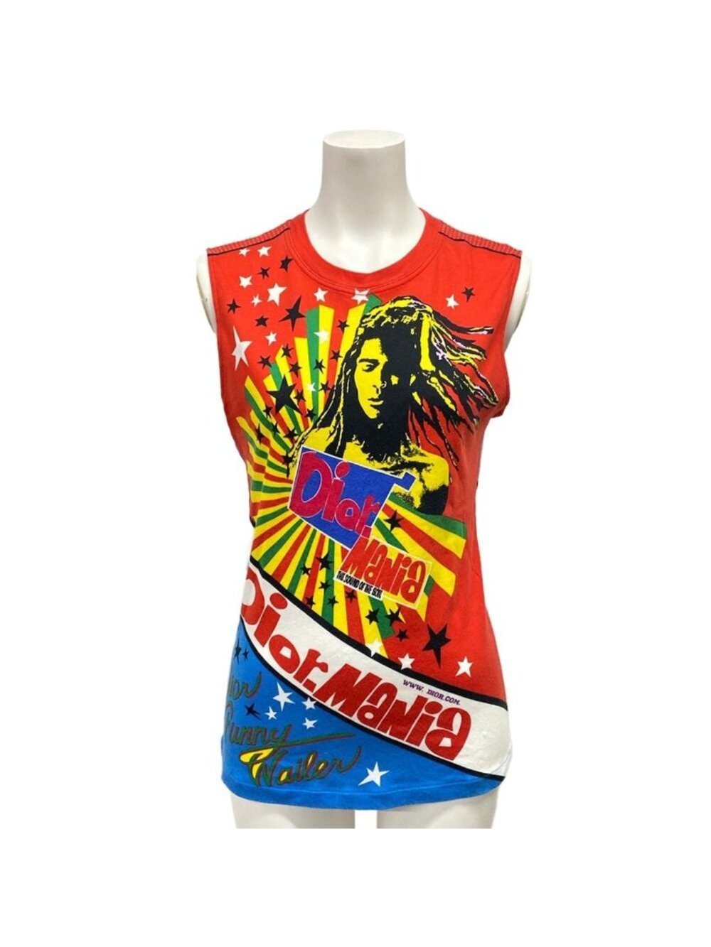 Dior Tank Top Red Yellow Multi Cotton